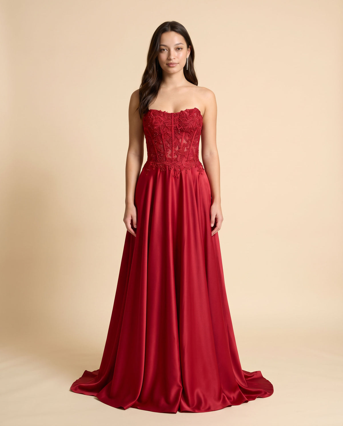 Robe Corset Fluide Rouge