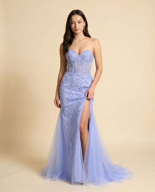2Cute - Robe ajustée avec fente Periwinkle - Pervenche