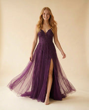 Mermaid Gown Eggplant