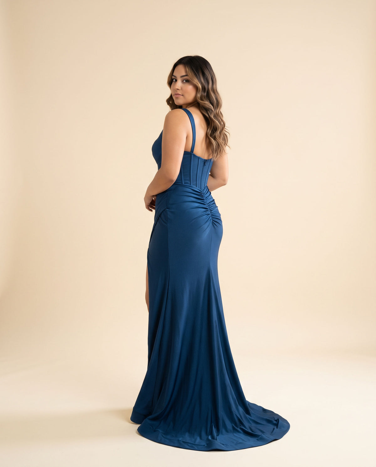 Robe Corset Ajusté Marine