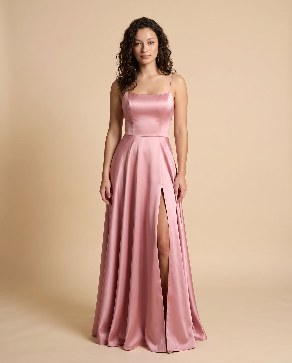 Robe En Satin Rose