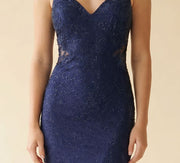 Robe Décolleté Brillante Prune