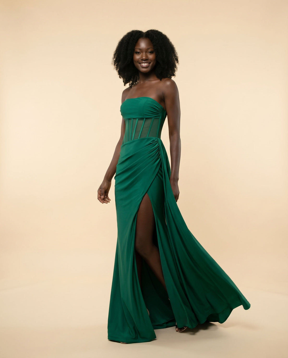 Robe Bustier À Corset Émeraude