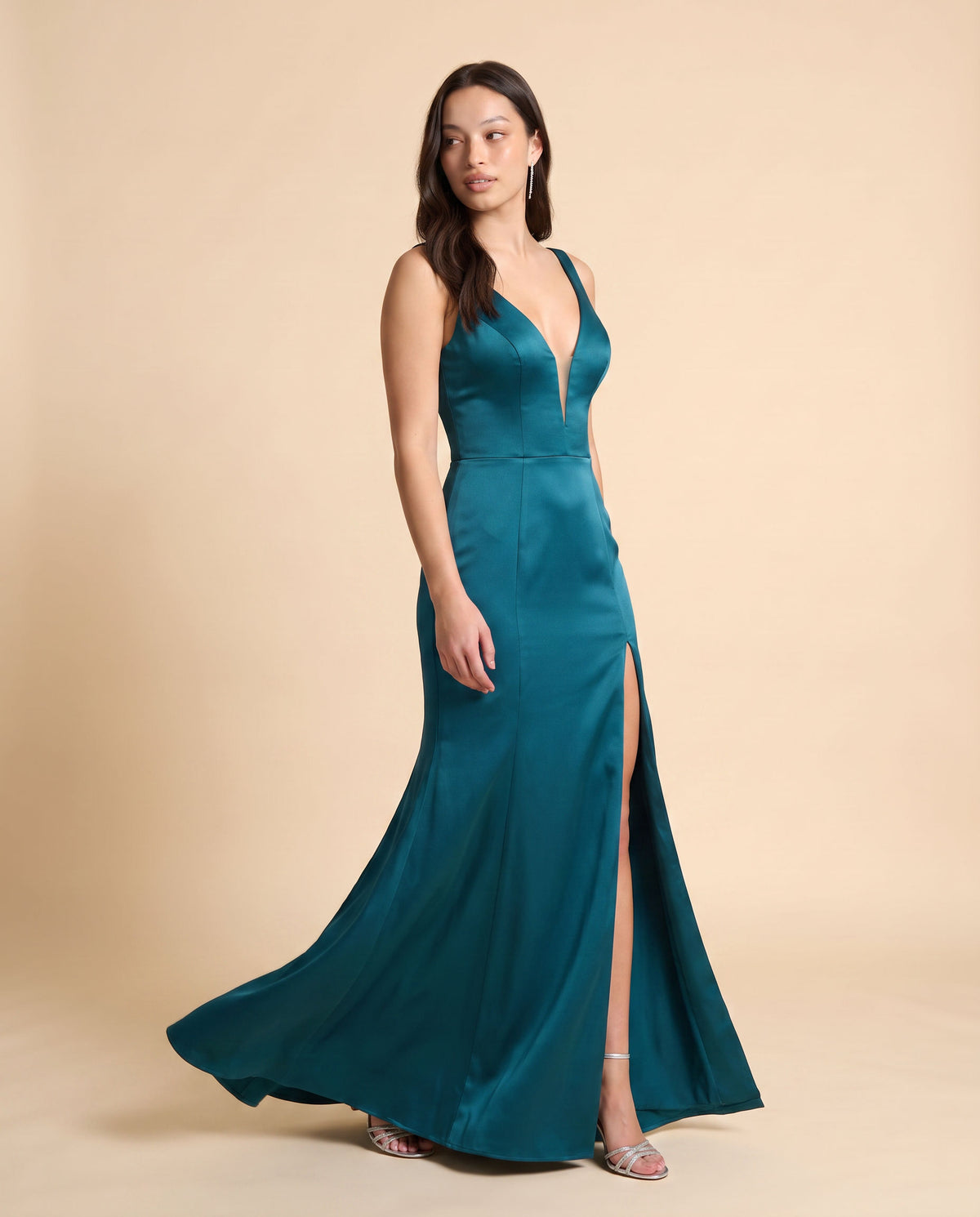 Robe En Satin Peacock