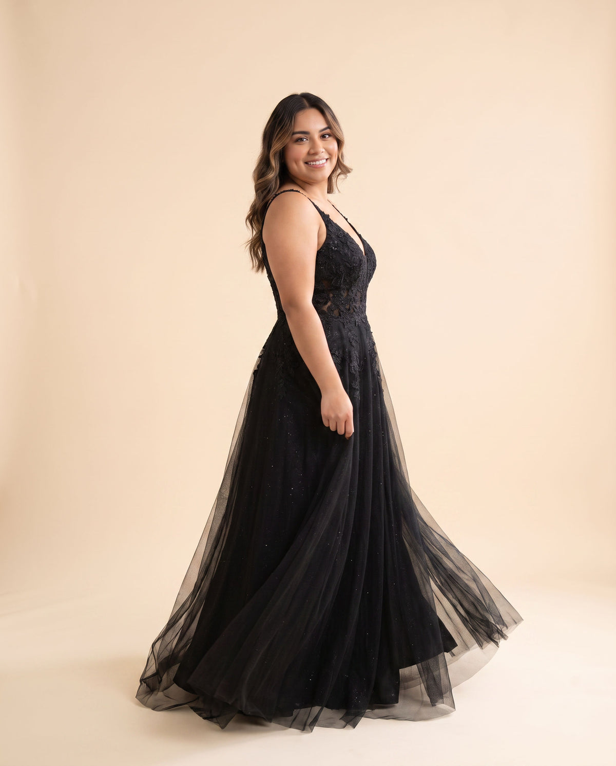 Robe Style Corset Avec Fente Noire