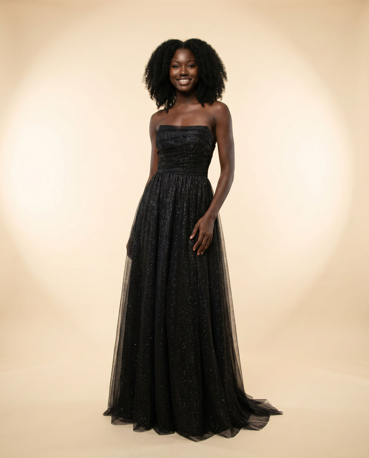 Robe Scintillante Bustier Noire