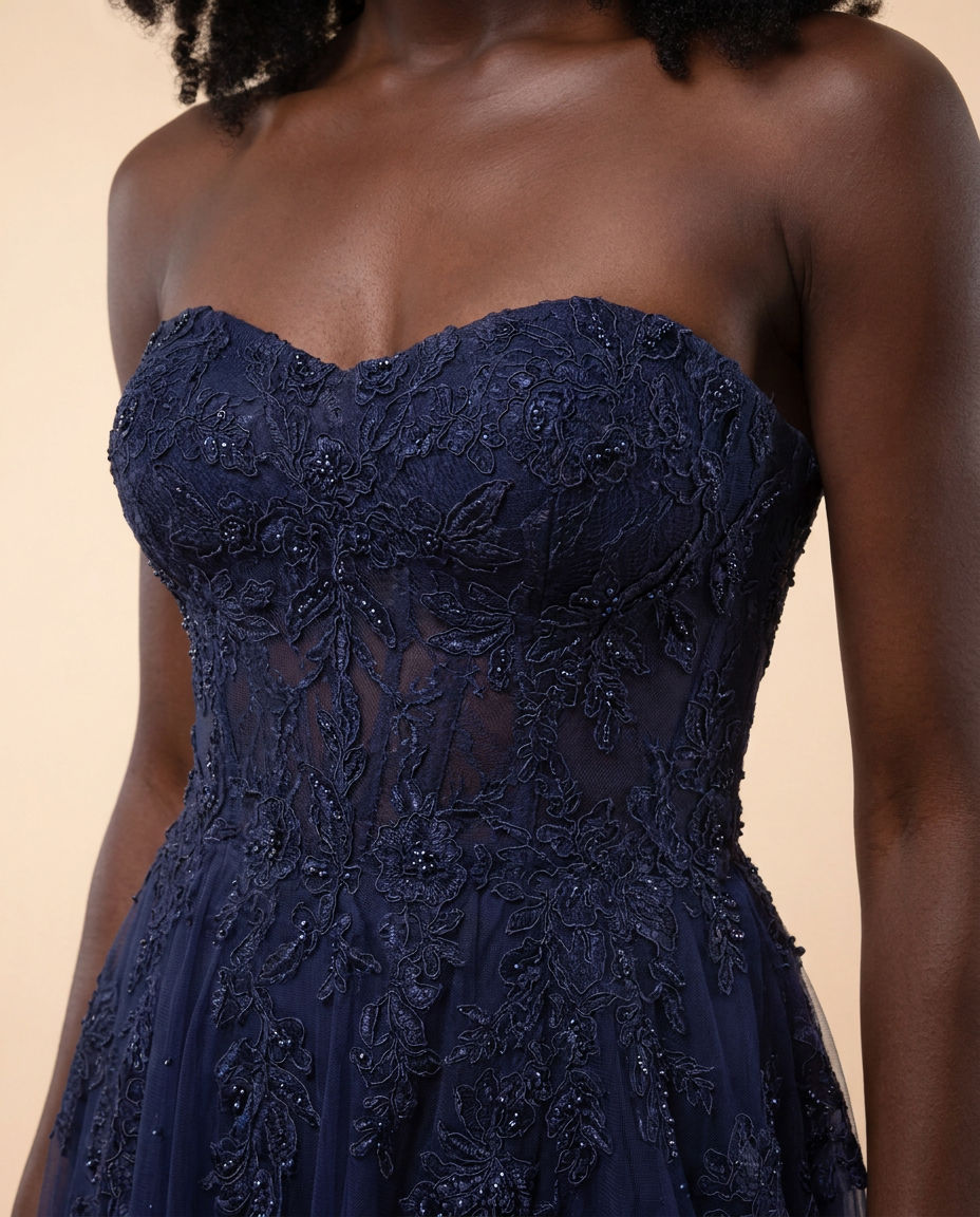 Corset Gown Navy