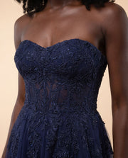 Corset Gown Navy