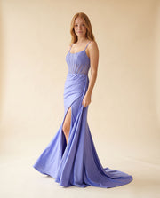 Robe croset ajustée Periwinkle