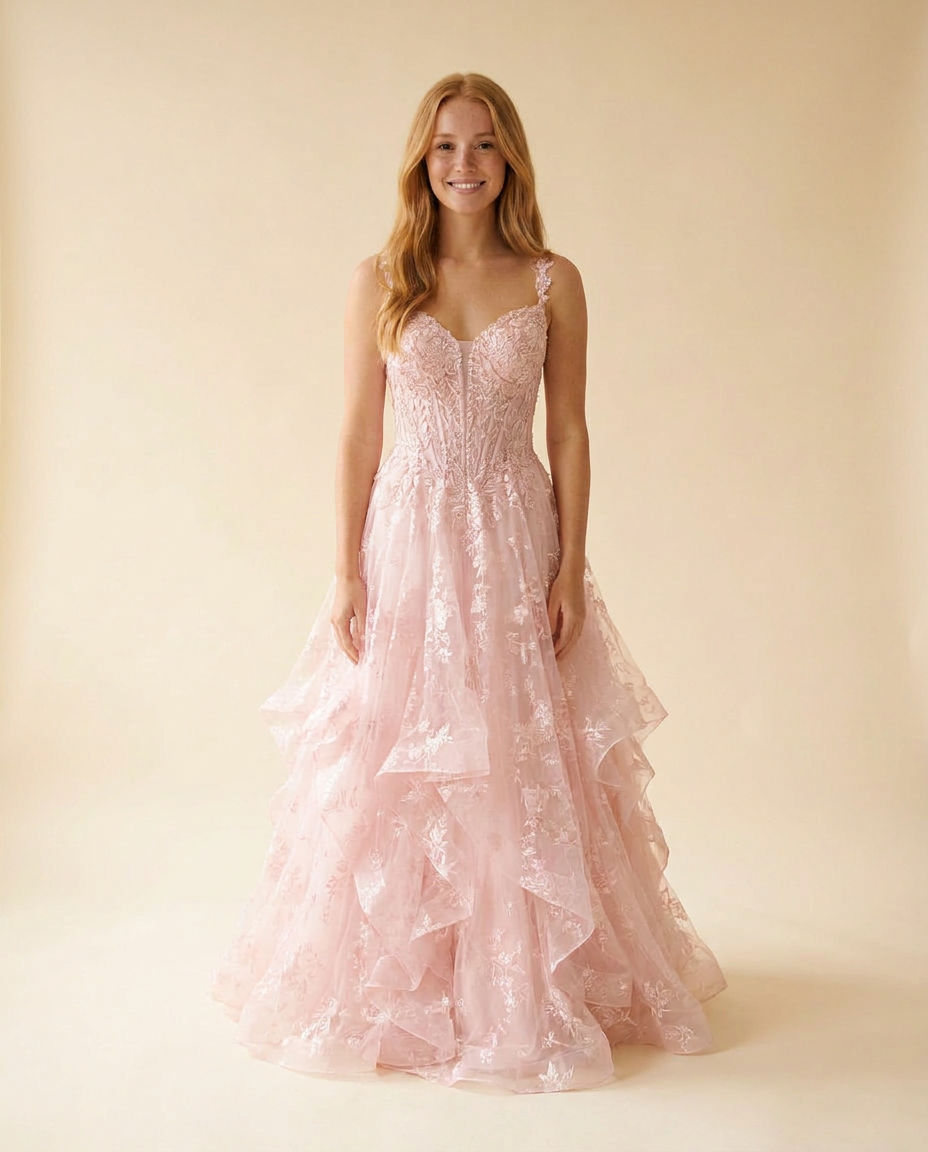 Lace Gown Pink