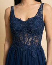 Robe Ajustée Marine