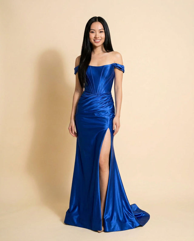 Robe À Corset Antique Bleu
