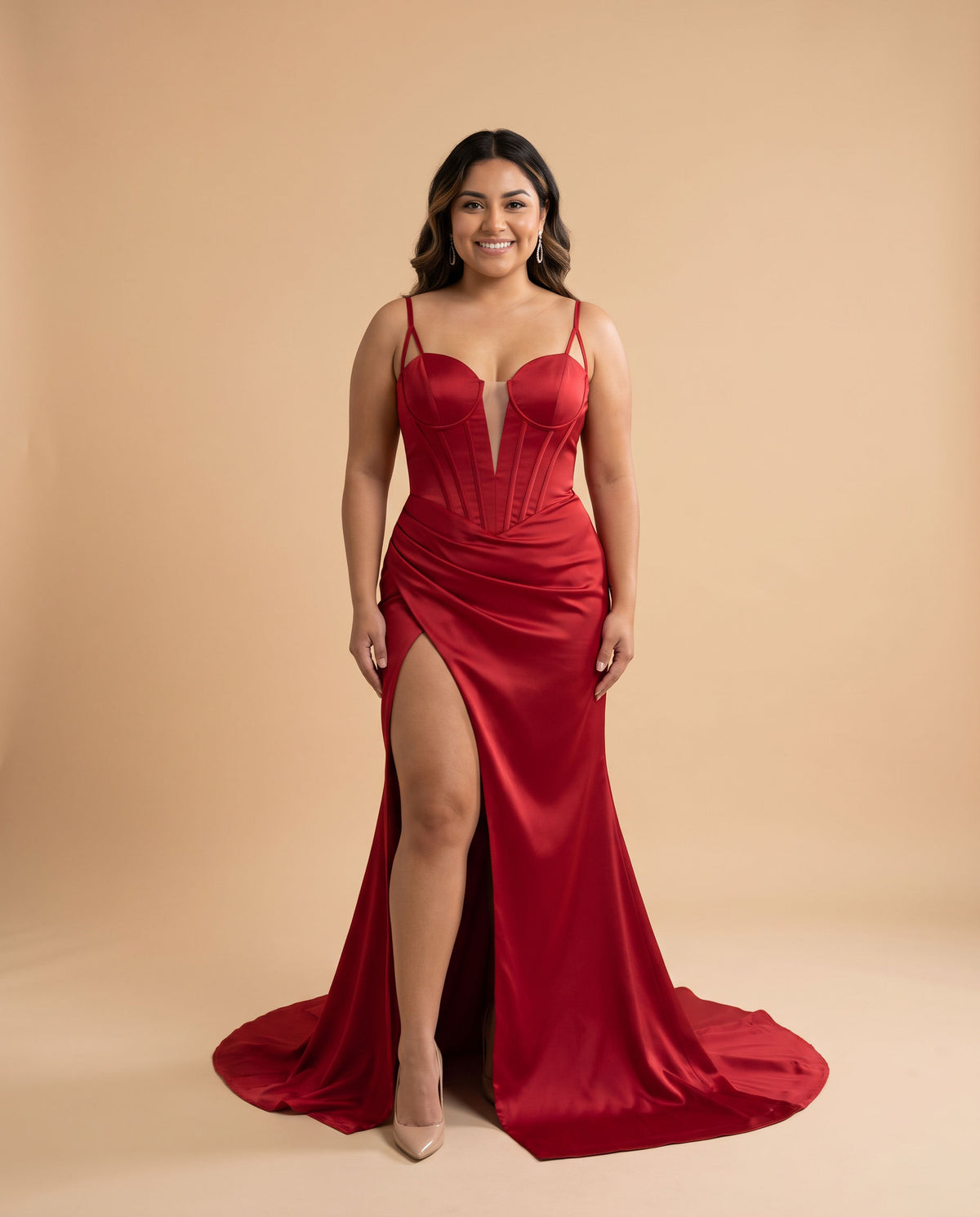 Robe De Satin Rouge