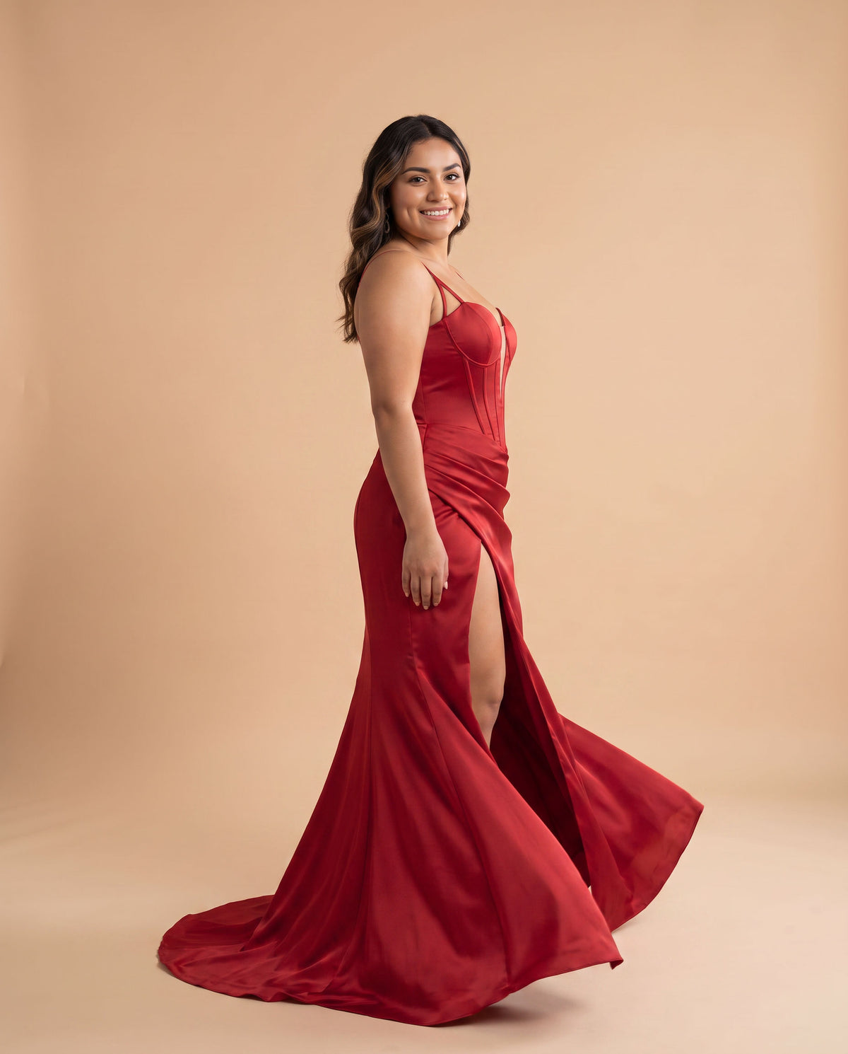 Robe De Satin Rouge