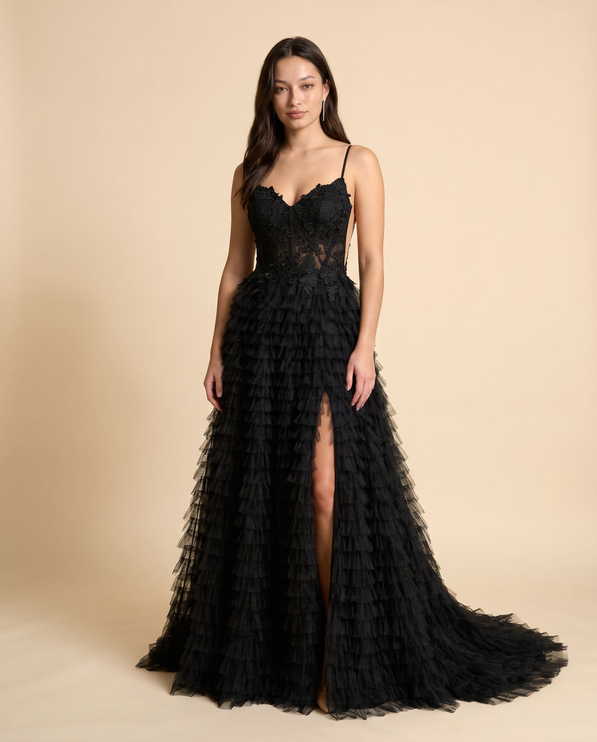 Robe À Volant Noire