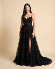 Robe À Volant Noire