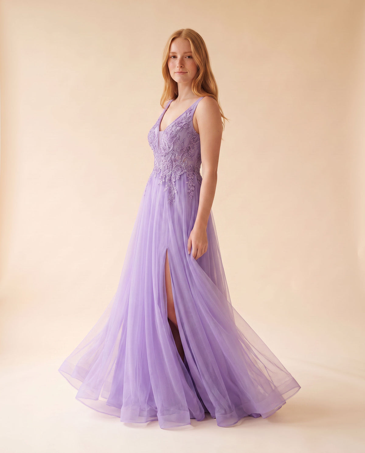 Robe Avec Broderie Lavande