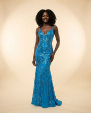 Robe À Dos Ouvert Bleu Royal