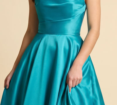 Robe Bustier En A Teal