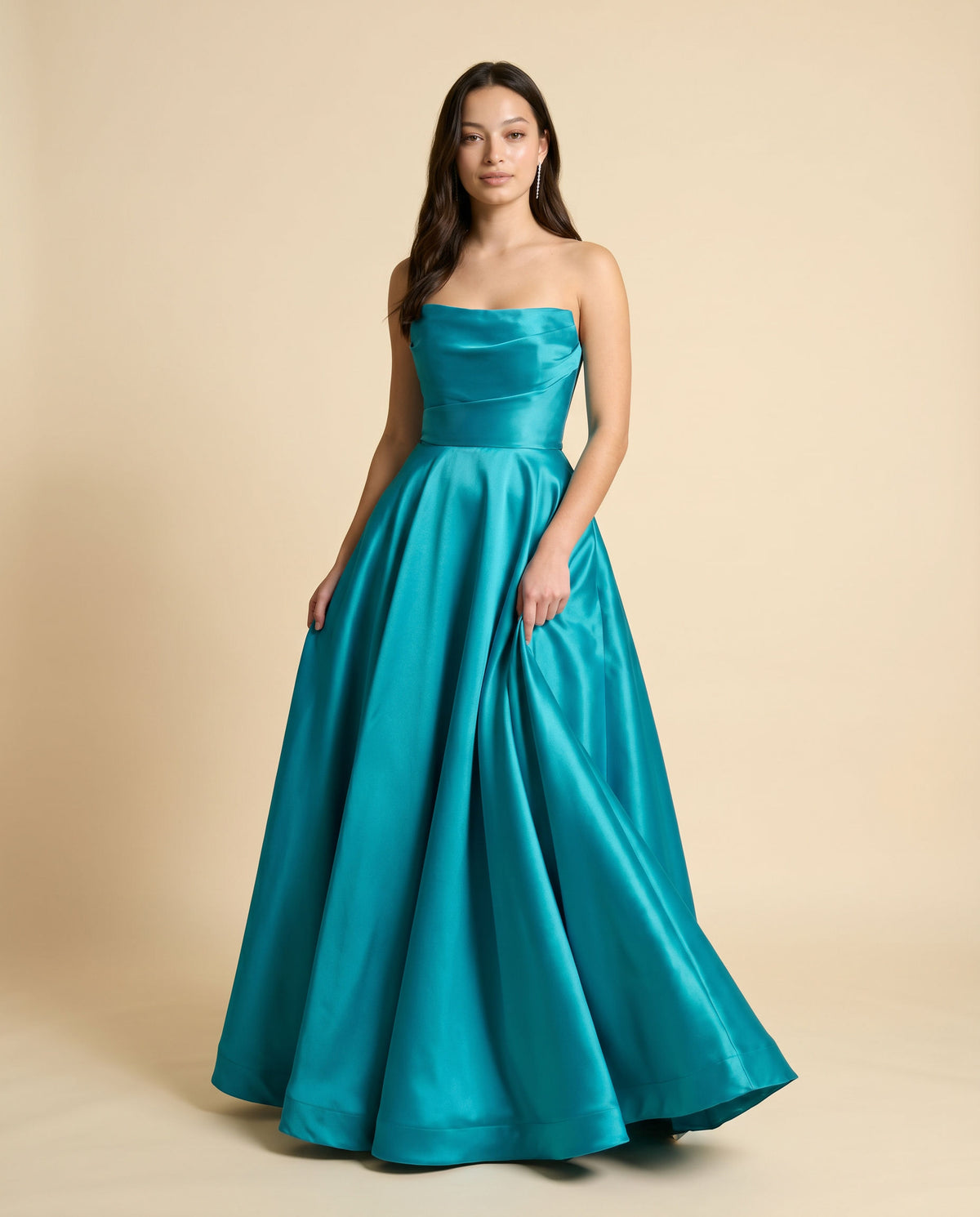 Robe Bustier En A Teal