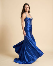 Robe A Corset Brillant Royal