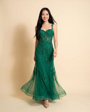 Robe En Dentelle Émeraude