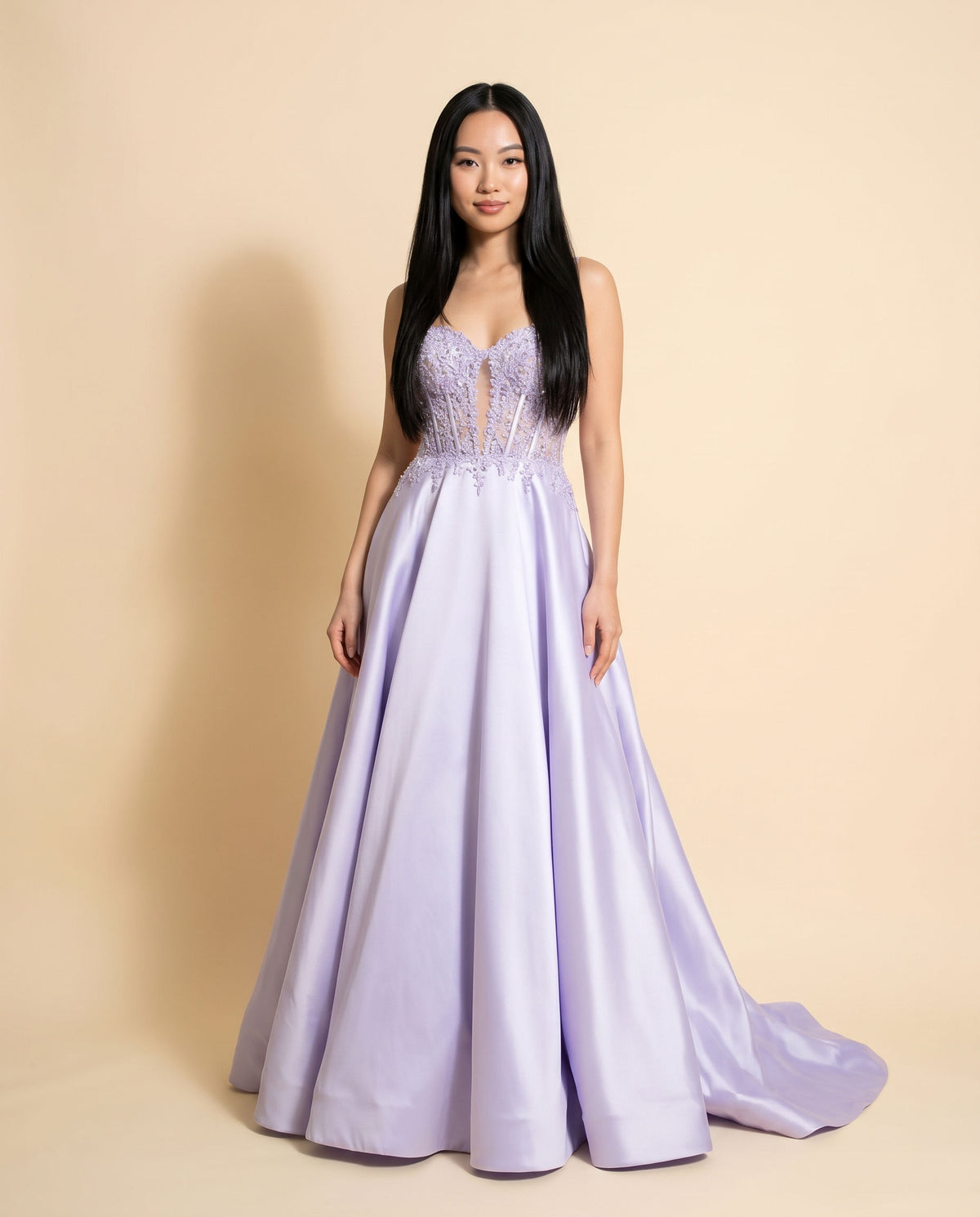 Robe Corset En Mikado Marine