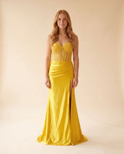 Robe Corset Jaune