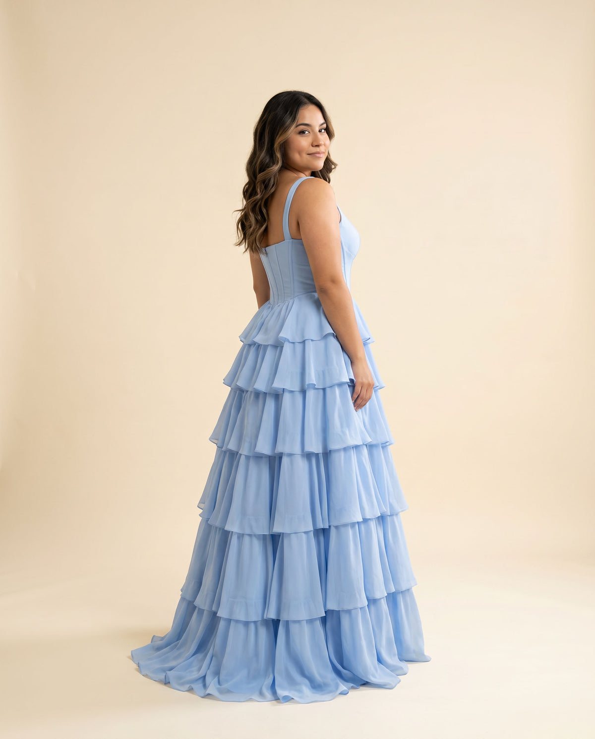 Robe à étages periwinkle
