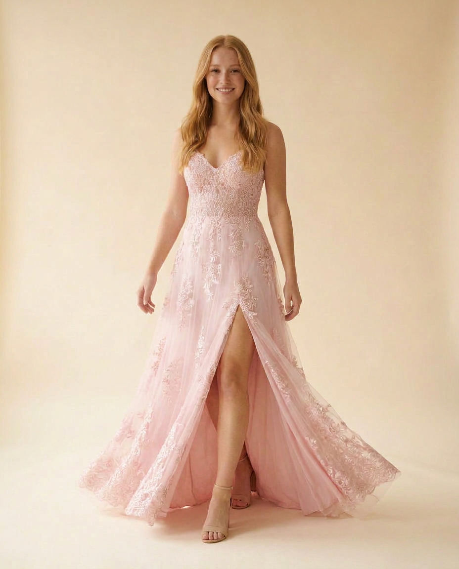 Robe Sirène Rose Pâle