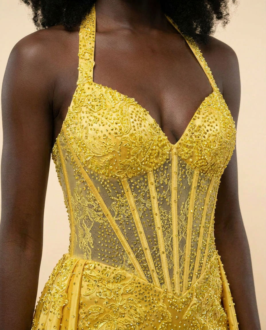Robe Corset Jaune