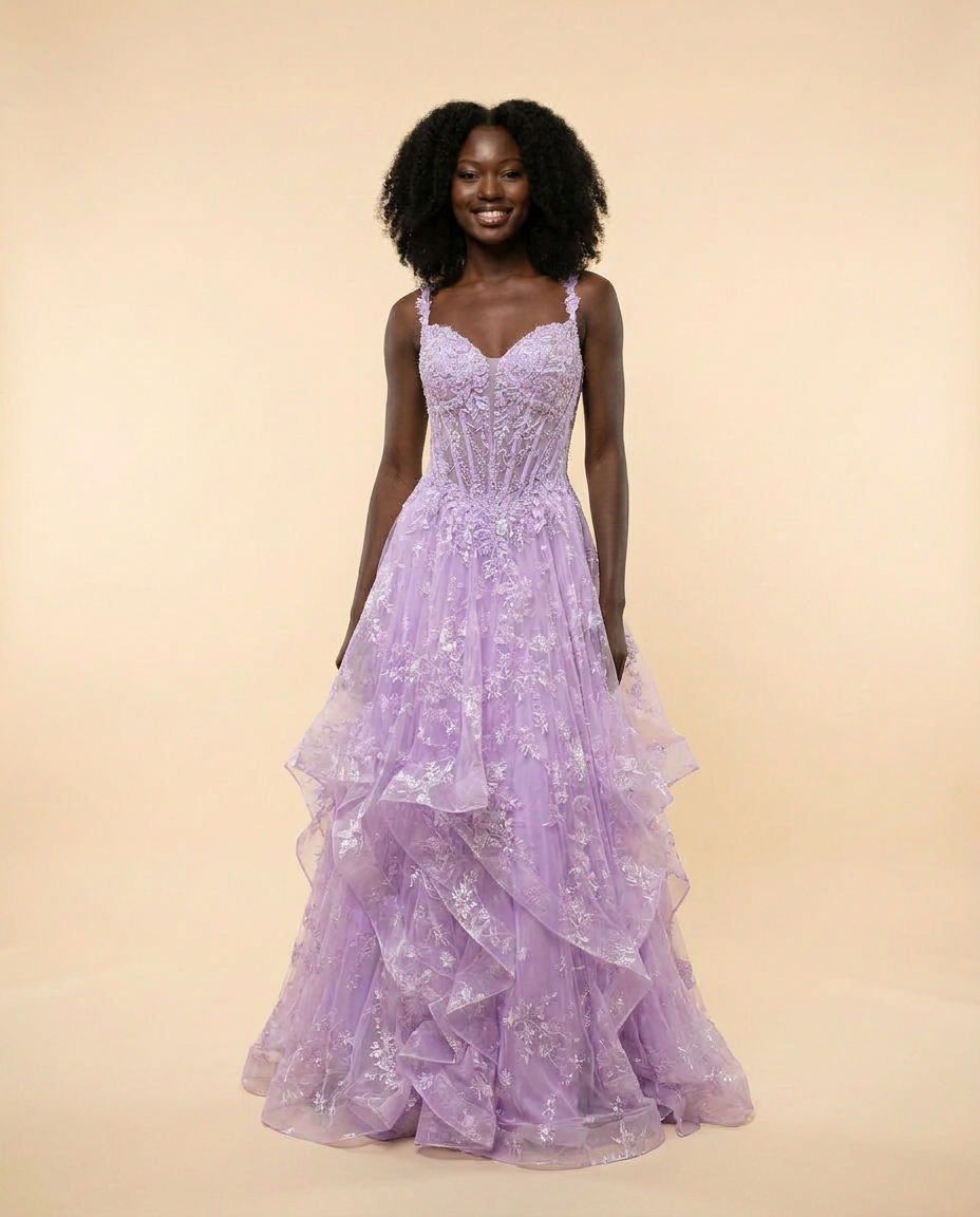 Robe en Dentelle Lilas