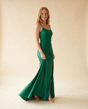 Robe Ajusté Extensible Verte Forest