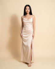 Robe Satinée Champagne