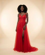 Robe Brodé Avec Fente Dove