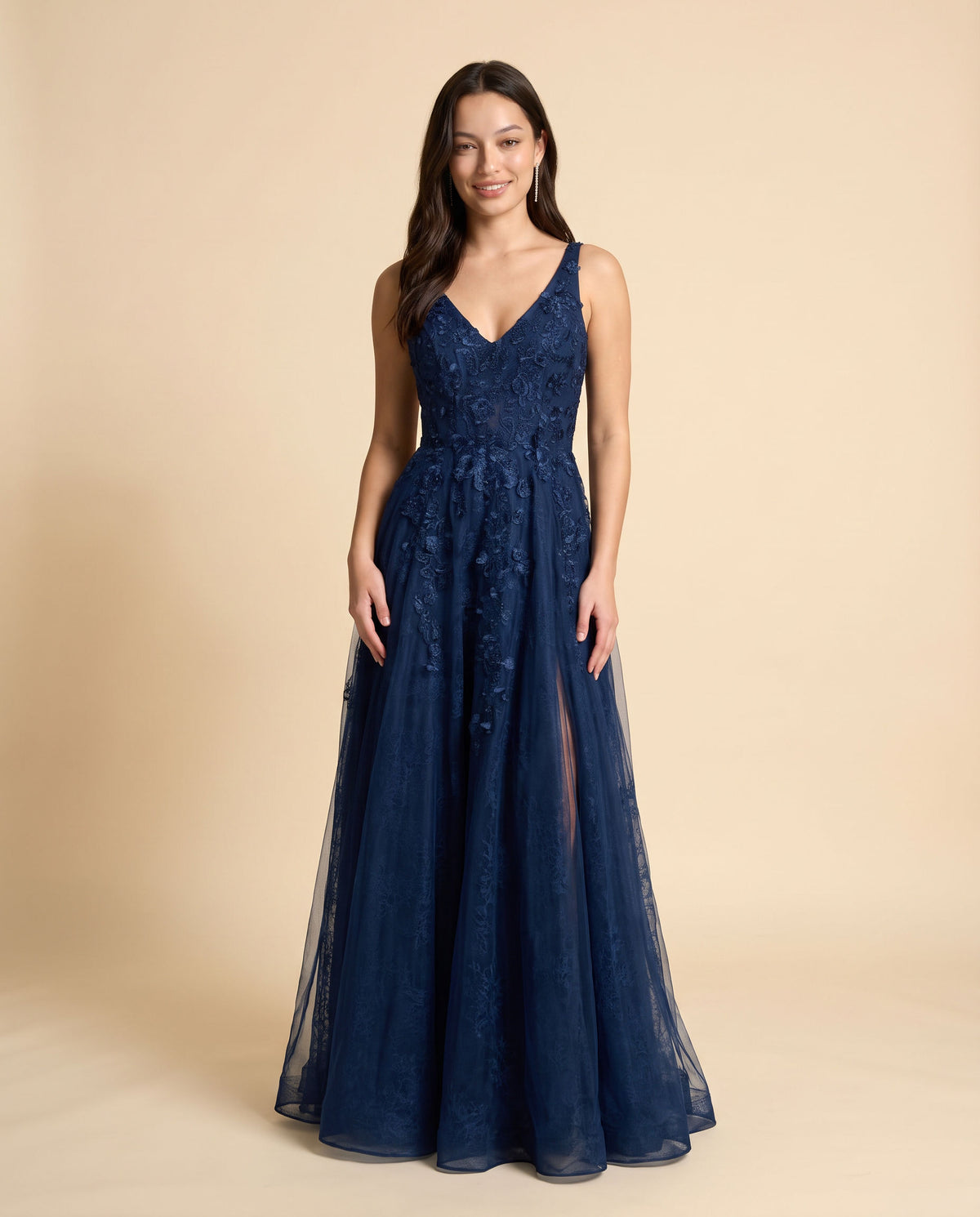 Robe Princesse Dos Lacé Marine