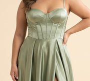 Robe Corset Sauge