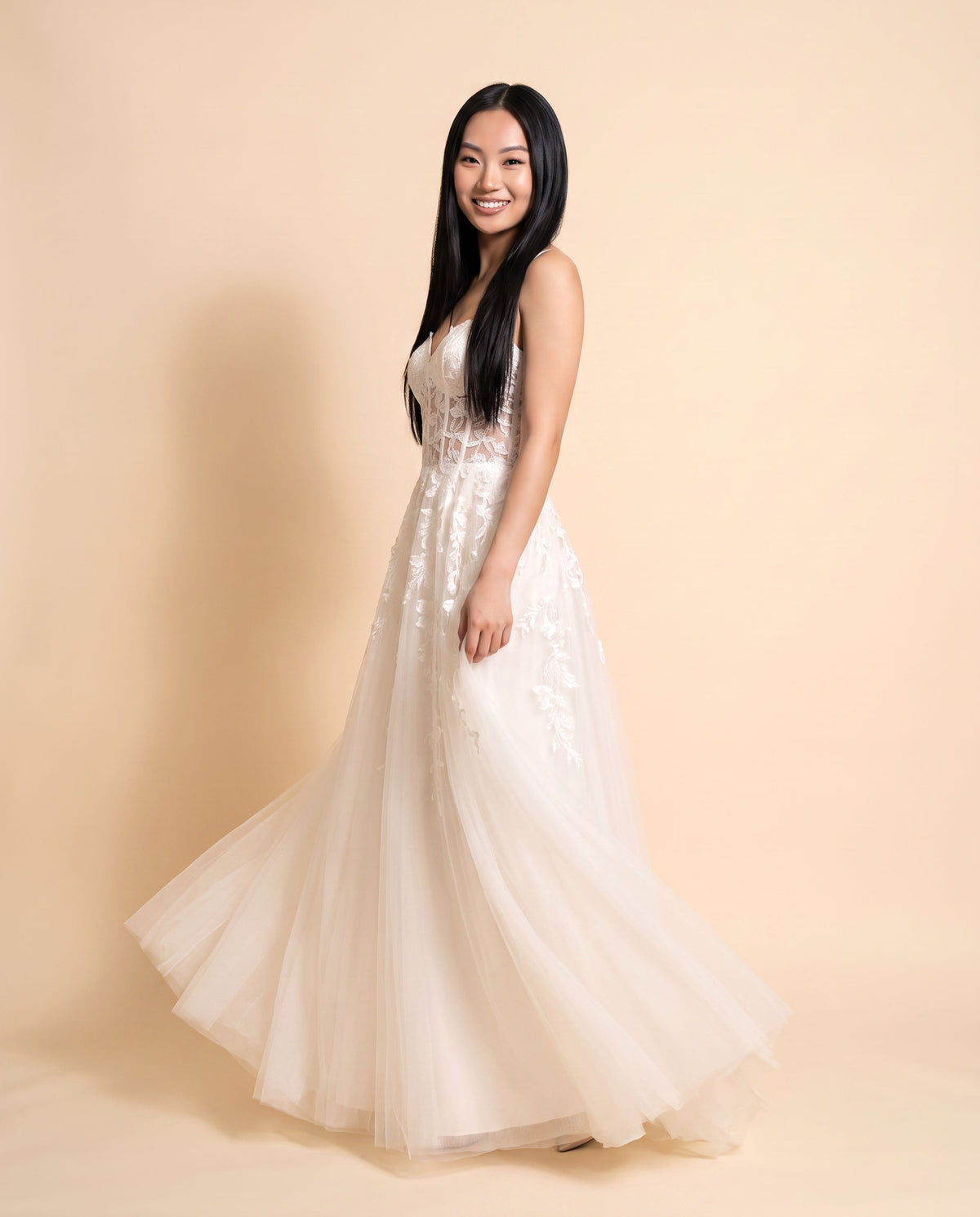 Robe Corset Avec Broderies Ivoire
