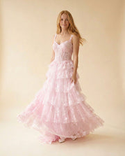 Tiered Gown Pink
