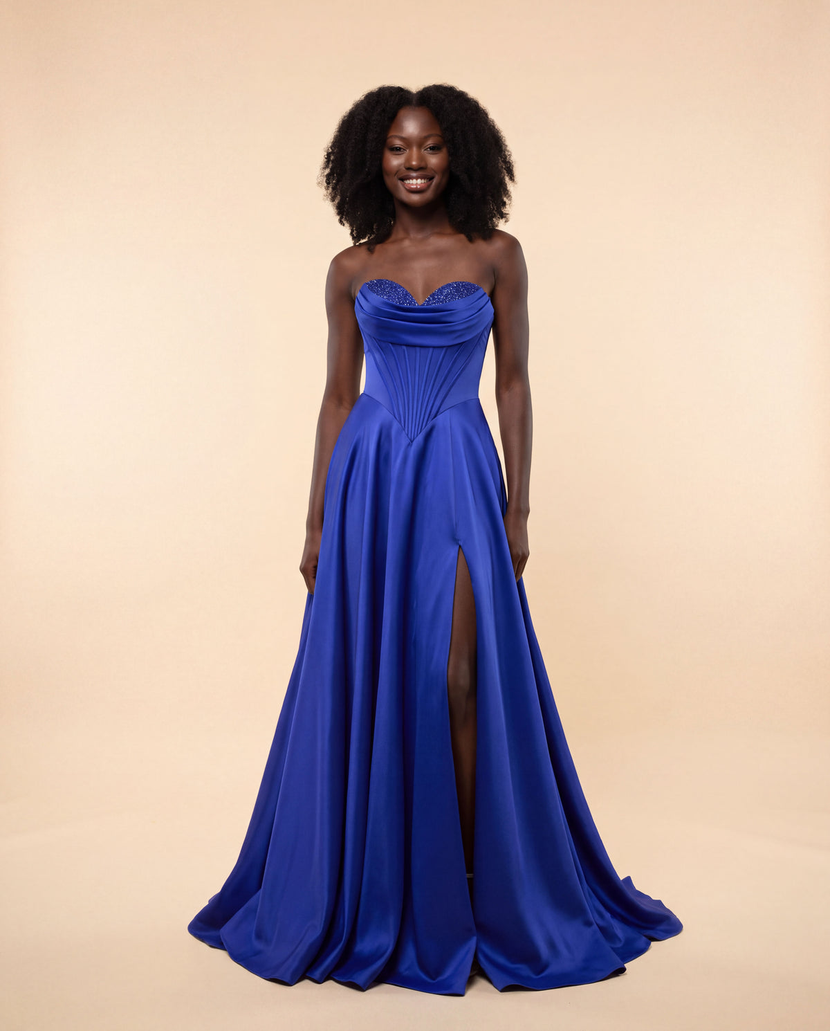 Robe Bustier Bleu Royal