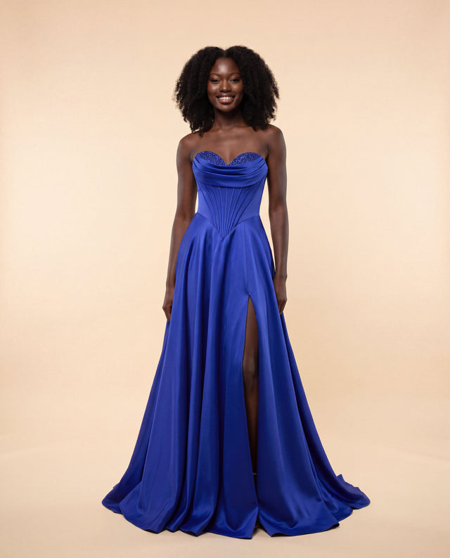 Robe Bustier Bleu Royal