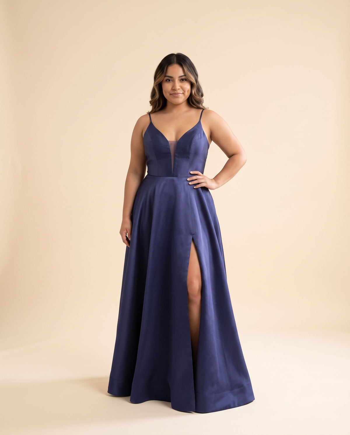 Robe Fluide Avec Fente Marine