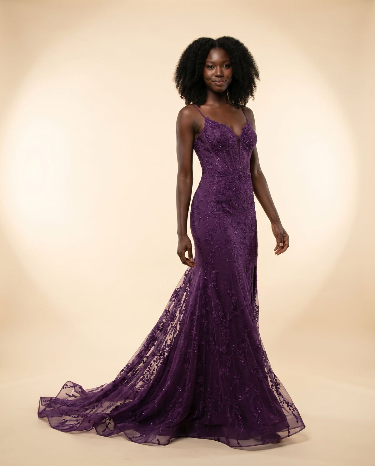Robe Sirène À Corset Amethyst