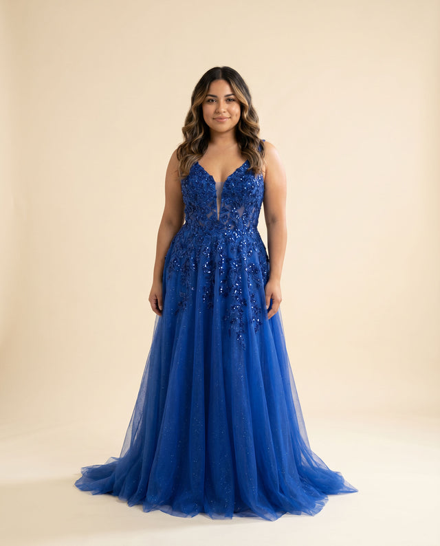 Robe En Tulle Bleu Royal