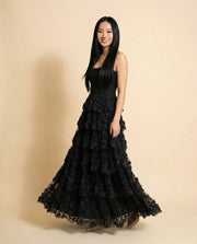 Robe A Jupe Texturees Noire