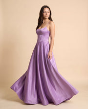 Robe De Satin Lilas