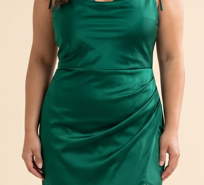 Robe Satinée Emeraude