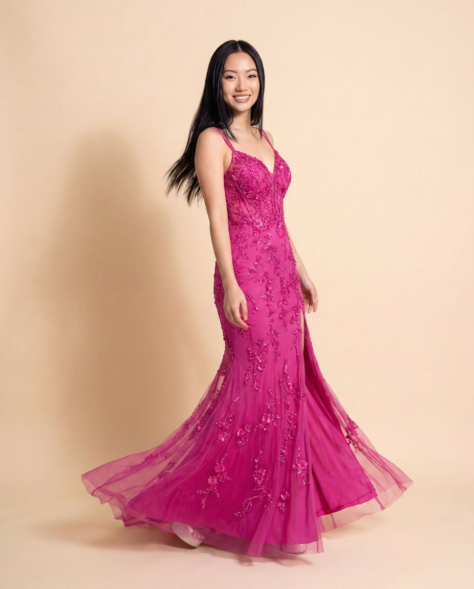Robe Sirène Fuchsia