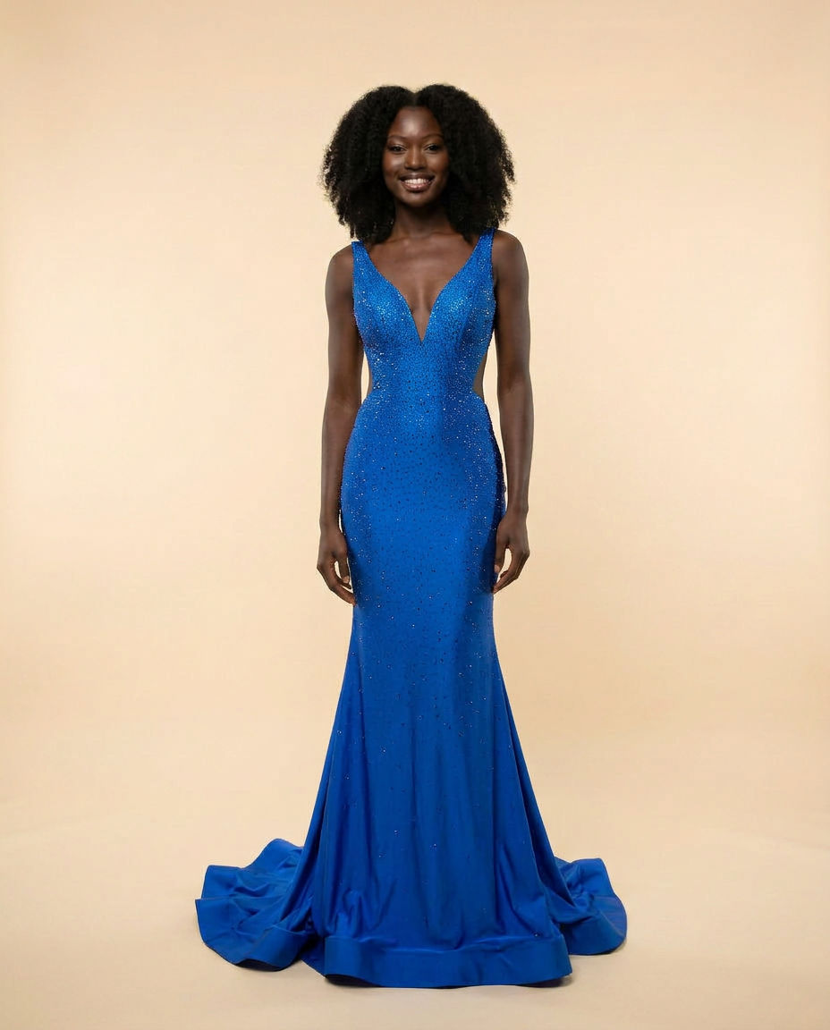 Mermaid Gown Cobalt