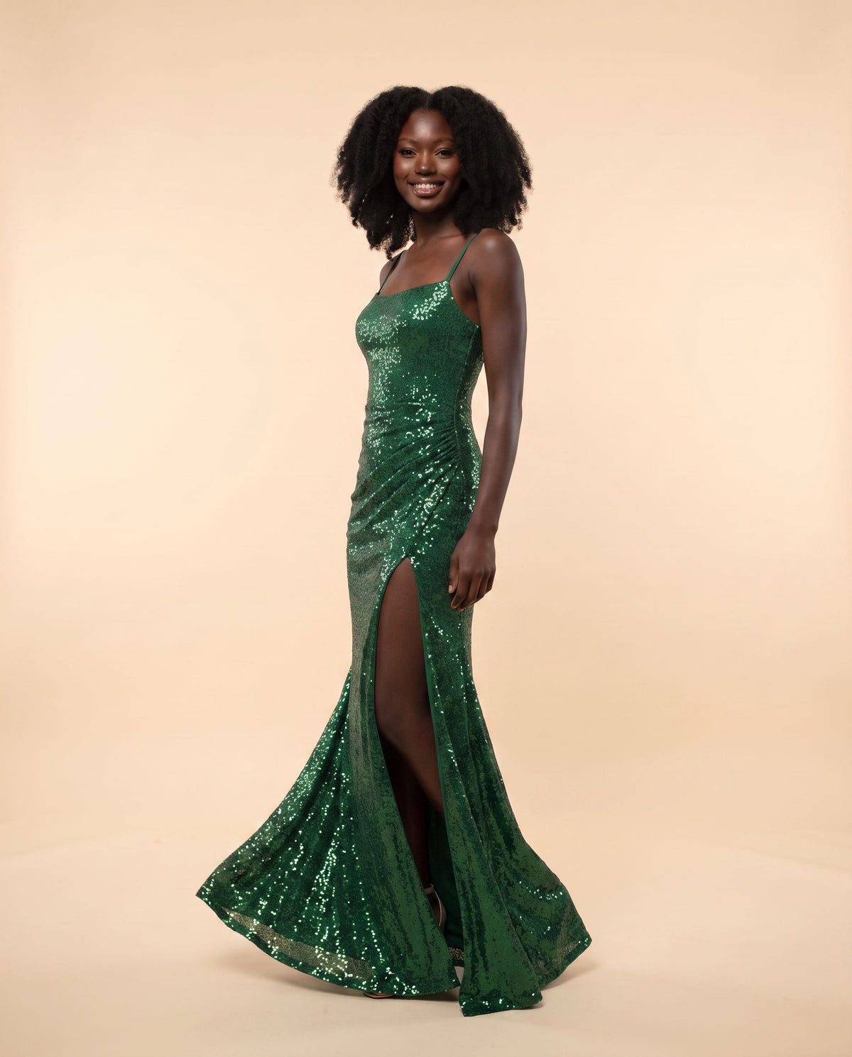 Robe À Paillette Néon Vert